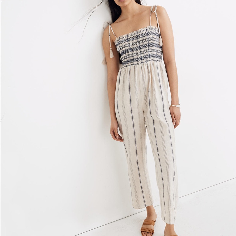 NWT Madewell Smocked Cami Jumpsuit